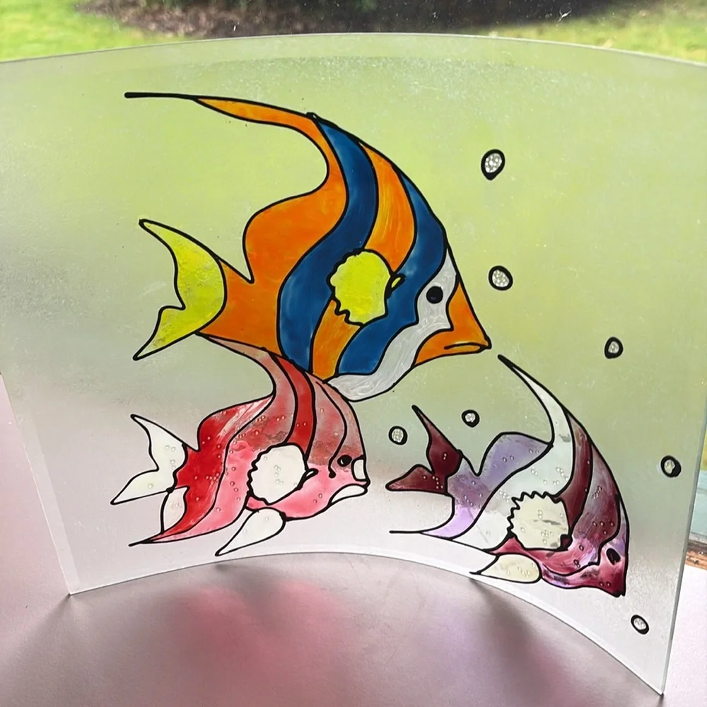 Colorful HANDMADE Glass Fish Decor